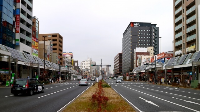 巣鴨の白山通り・中山道・駅前商店街