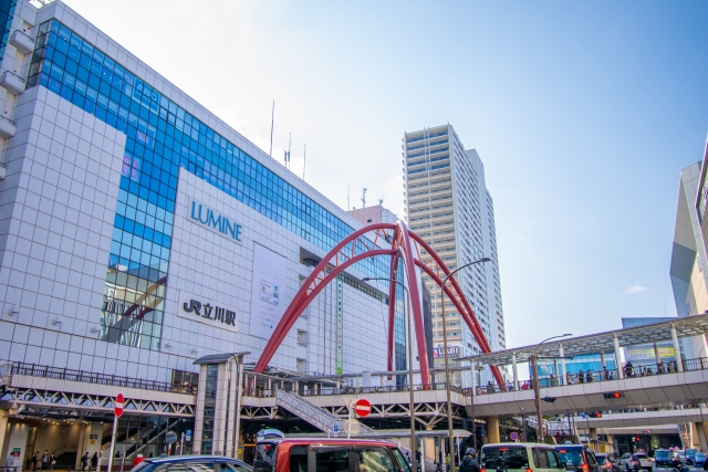 立川駅北口の様子