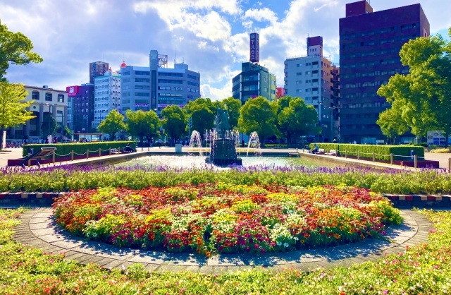 長居公園の噴水