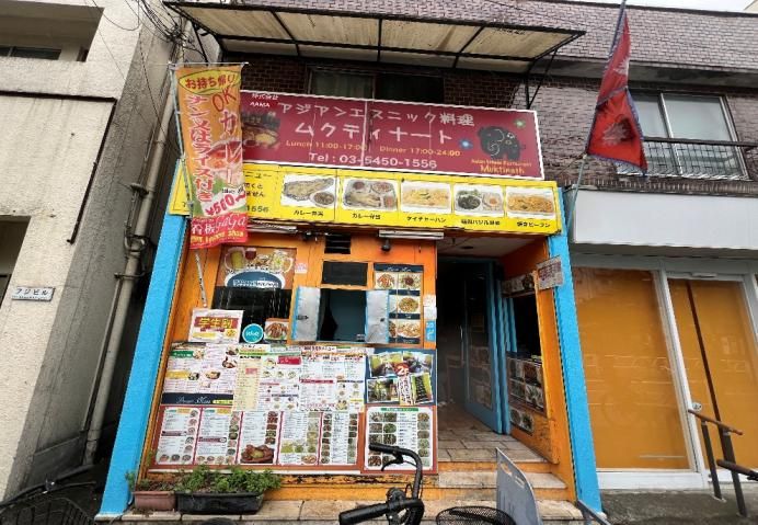 【世田谷区】経堂徒歩6分／ネパール料理店居抜き物件／看板サイズ大掲載可／視認性◎／テイクアウトデリバリー需要見込める物件／約13.42坪