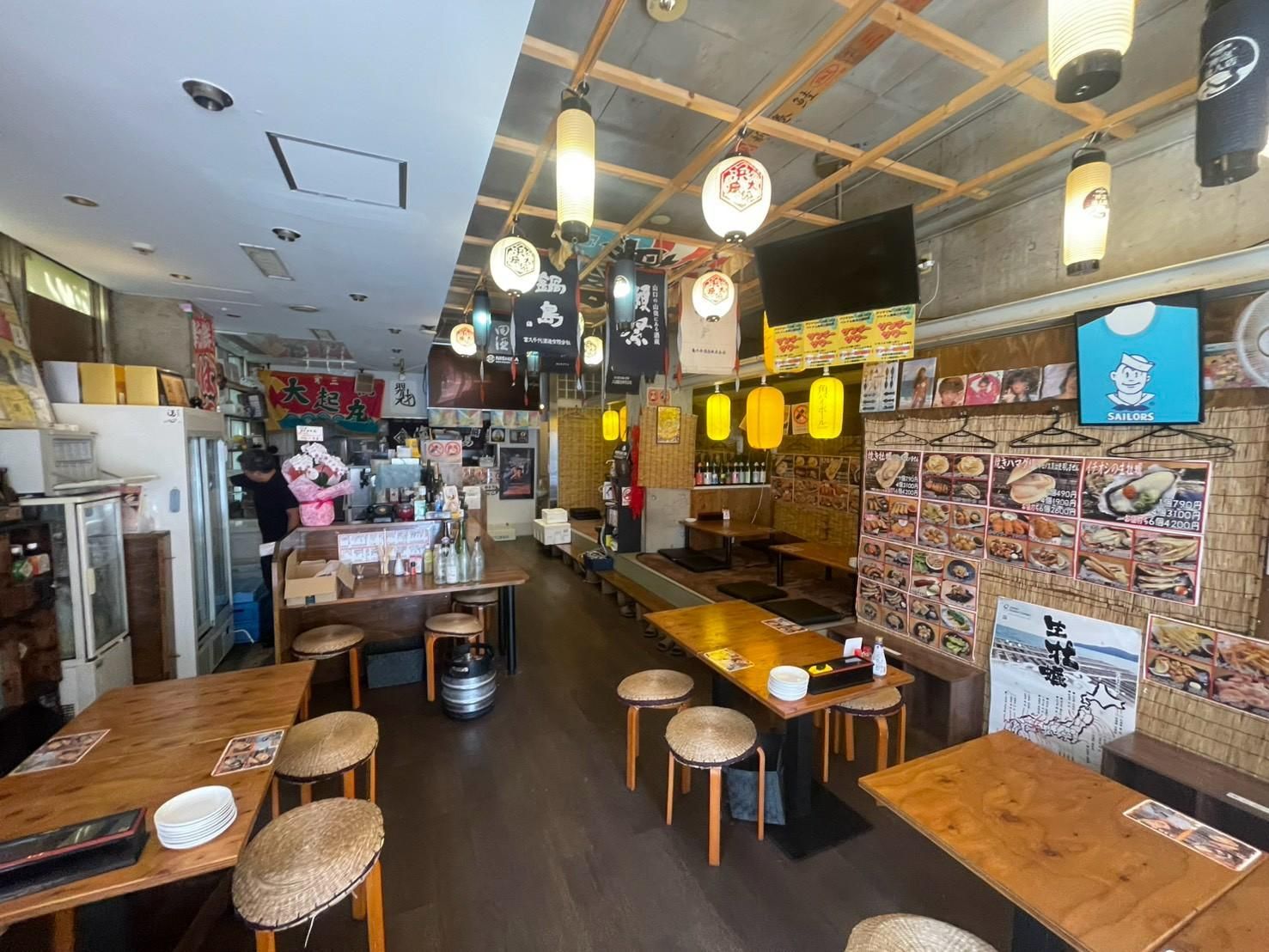 【川崎市川崎区・仲見世通り】1階路面浜焼き居酒屋居抜き物件／業態・営業時間制限なし・約24.03坪