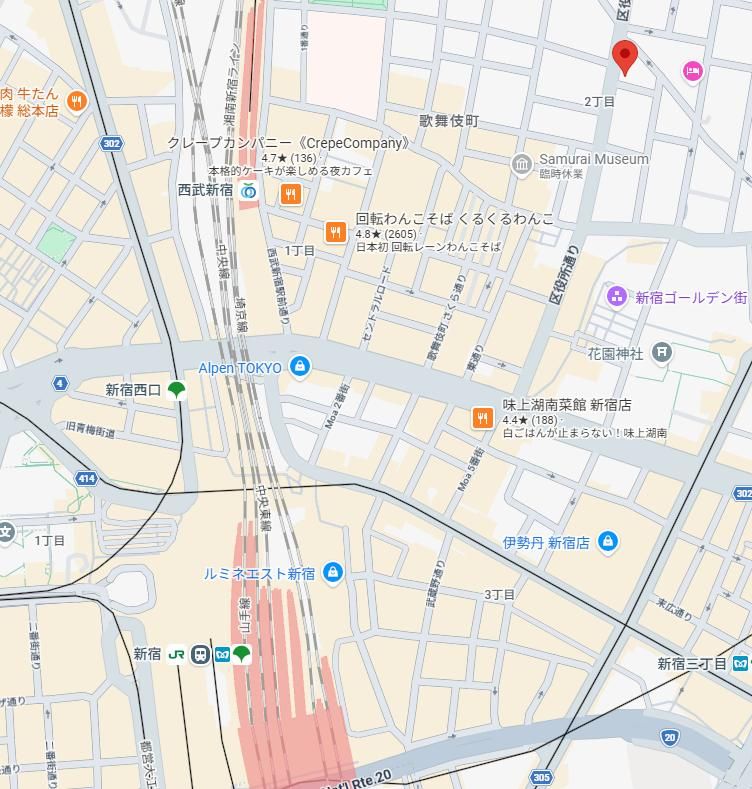 【新宿区・歌舞伎町2丁目】区役所通り沿いの4階BAR居抜き物件／新宿駅徒歩7分・約9.25坪