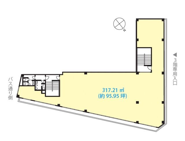 【津田沼駅2分】飲食可◎最上階角部屋／1フロア1テナント・24時間利用OK