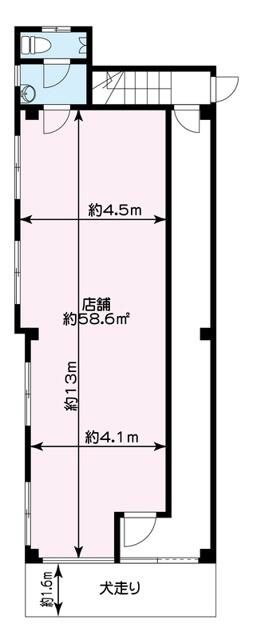【草加市・草加駅徒歩5分】17坪・飲食店可！東向きで視認性良好、都市ガス対応の駅近店舗物件！