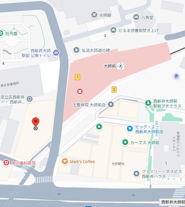 【足立区・大師前駅徒歩1分】西新井大師近くの1階ラーメン店居抜き物件／内装美麗・約20.4坪